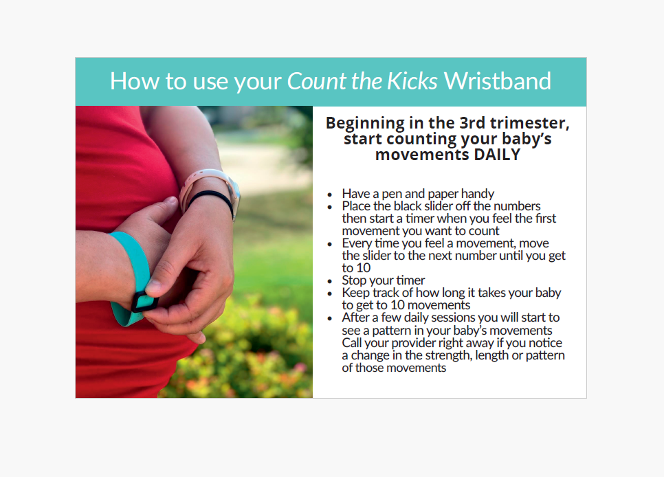 Count the Kicks Wristbands (English) – WI