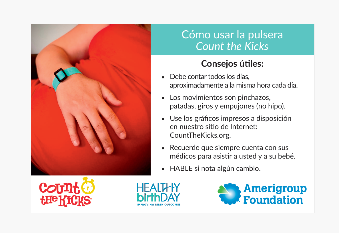 Count the Kicks Wristbands (Spanish) – GA